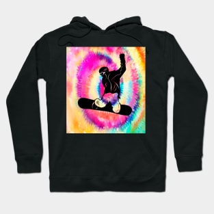 Tie dye snowboarder Hoodie